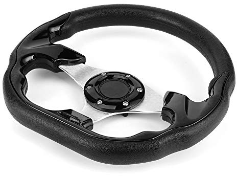 Driftendes Lenkrad, Sportlenkrad Aluminium + PVC + Kunststoff Schwarz 320 mm/12,5 Zoll zur Dekoration für die meisten Standard-Nabenadapter zum Schutz