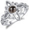 Hexen Knoten Ringe Sterling Silber Hexen Magische Knoten Ringe Mondstein Ich liebe Sie 100 Sprachen Projektion Keltische Ringe Hexe Wicca Pagan Schmuck für Frauen Mädchen (100 Sprachen Stein, 10)