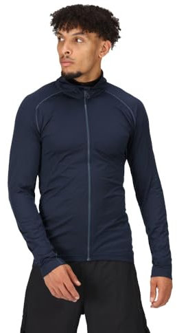 Regatta Professioneller Stretch-Mittelschicht-Pullover für Herren mit durchgehendem Reißverschluss, Navy, S
