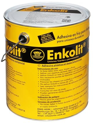 Enke ENKOLIT® Blech-Kaltkleber | schwarz | bituminöse Klebe- und Dichtungsmasse | Verklebungen bei Fensterbank-, Mauerabdeckungen und Abdichtungen von Metallprofilen (Sommer)