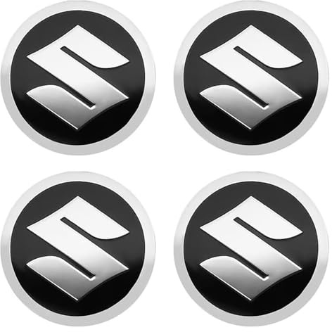 4 StüCk Radkappen Aufkleber für Suzuki Swift Vitara Gsxr Jimny Grand SX4 Kizashi Liana IGNIS Alto 56mm, Reifen Felgendeckel Aufkleber Nabenkappen Abzeichen Sticker Autozubehör Schmücken Zubehör