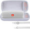 Lebakort Hard Case Compatible with JBL Charge 5 Charge 4 Waterproof Bluetooth Speaker (Off White Case)