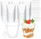 Atliberswo Lot de 50 verres à dessert en plastique - Avec cuillères - 60 ml - Réutilisables - Pour pudding, mousse, crème glacée, dessert