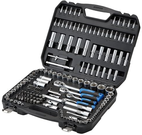 Draper 24231 HI-TORQ® Metric Socket and Bit Set, 1/4, 3/8 and 1/2 Sq. Dr. (188 Piece)