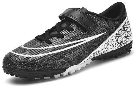 sudorun Fußballschuhe Kinder Kunstrasen Fussballschuhe Hallenschuhe Für Jungen Mädchen TF Turf Trainingsschuhe (Dw,1101 TF HEI_34)