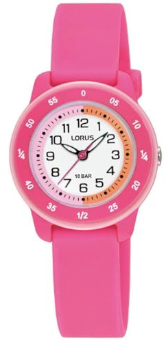 Lorus Pink Junior Time Teacher 10Bar WR Soft Pink Strap RRX57JX9 | RRX57JX9, 10Bar Water Resistant