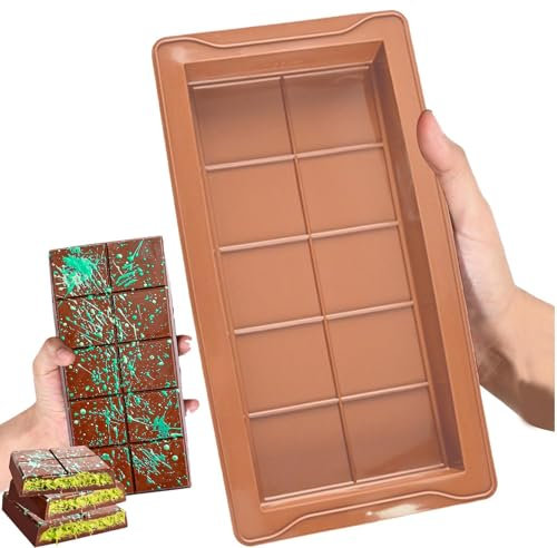 2 moldes de chocolate profundos, para hacer bombones, moldes de silicona, resistentes al calor, molde de silicona para bombones, 25 x 13,5 x 2,6 cm