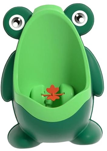 JISADER Vasino in Piedi a Forma di Rana, Orinatoio per Bambini Vasino Orinatoio Montato a Parete con Obiettivo Treno di Pipì per Orinatoio per Ragazzi, Verde