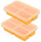 2 Extra-Large Silicone Freezing Trays with Lid - Heavy Duty Plastic Food Container, Soup Freezer, Sauces, Meal Prep, 300ml Per Portion (2pk)