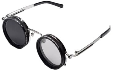 Lentes de sol redondos polarizados con tinte ajustable ND9, lentes de sol ajustables sin escalones, lentes de sol de playa de 1 a 9 engranajes, gafas con lente ajustable, 100%