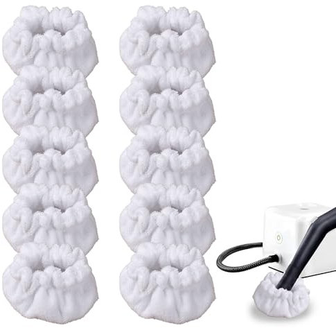 Mikrofasertücher passend für Dupray Handdampfreiniger, kleine Hauben (Dreieck), kompatibel mit Dupray Neat Dampfreiniger, wiederverwendbares Handdampfer-Tuchzubehör (doppellagig), 10 Stück