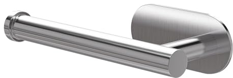 Amig - Selbstklebender Toilettenpapierhalter Mod. Ea-3 | WC-Rollenhalter Klebebefestigung ohne Schrauben | 164 x 70 x 45 mm | Edelstahl | Matt Silber