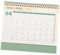 Angoily Tischkalender mit Spiralbindung Tischkalender 2023-2024 personalisierter kalender bürodeko Monatskalender für den täglichen Gebrauch dekorativer Monatskalender Papier Light Green