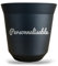 France Design Tasse à Café Expresso Inox de 80 ml - Double Paroi Isotherme - Incassable - Bleu foncé personnalisable