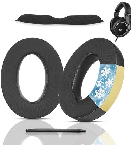 HAIZEEN Almohadillas de Repuesto Compatibles con Sennheiser HD599 HD598 HD598CS HD598SE HD595 HD569 HD559 HD560 S HD558 HD555 HD518 HD515 Game One PC360 PC373D Auriculares (Gel Refrescante)