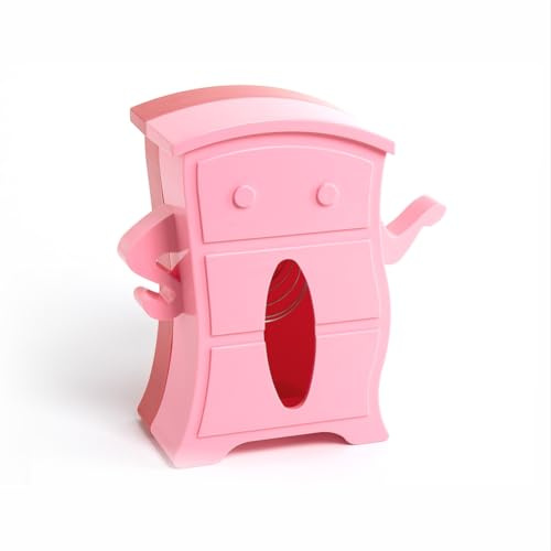 Osmond Wall-Mounted Tissue Storage Box Tabletop Toilet Tissue Box Tissue Storage Box with Elastic Support Pink+Red
