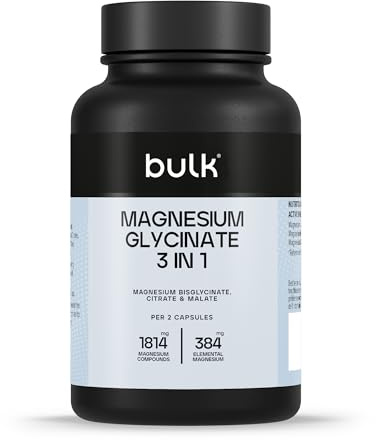 Bulk Magnésium 3-en-1 Complexe | 900mg à haute absorption | Complément magnésium triple force bisglycinate, citrate, malate | Soutient la fonction musculaire, l’énergie, la récupération | 90 comprimés