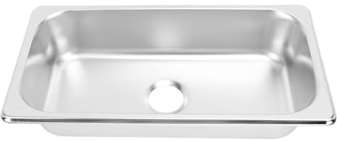Tomantery Wohnmobil-Edelstahlspüle, Langlebiges Handwaschbecken für Wohnmobil-Bootsküche, 325 X 176 X 65 Mm (Edelstahlfarbe (GR-1365))