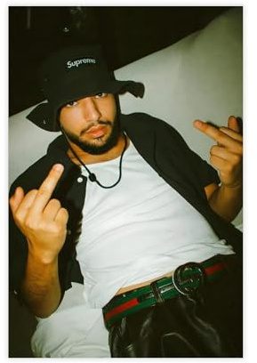 Exklusive Art Rapper Aymen cooles Hip-Hop-Sänger-Portrait-Poster, 1 Leinwand-Poster, Wandkunst, Dekordruck, Bild Gemälde für Wohnzimmer, Schlafzimmer, Dekoration, 20 x 30 cm