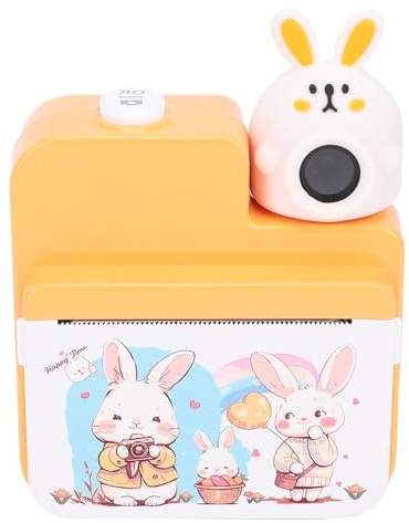 Fabater Kids Instant Print Camera 3 Inch Color Screen 32MP 1080P HD Instant Print Digital Camera with 3 Rolls Paper for Present (Yellow)
