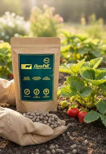 FloraPell Bio-Schafwollpellets Sack ökologischer Langzeitdünger 1kg Garten, Haus