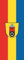U24 Fahne Flagge Landkreis Osnabrück im Hochformat Premiumqualität 80 x 200 cm