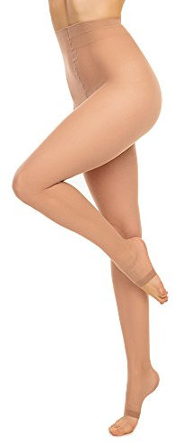 GLAMORY Toeless 20 sans Orteils Collants Fins, 20 DEN, Teinte, XXL Grande Taille Women's