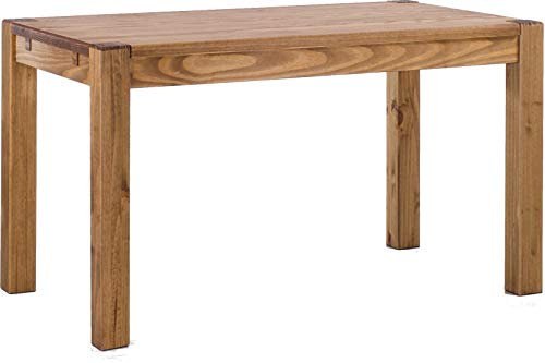Esstisch Rio Kanto 130x80 cm Brasil Pinie Massivholz Größe und Farbe wählbar Esszimmertisch Küchentisch Holztisch Echtholz vorgerichtet für Ansteckplatten Tisch ausziehbar Brasilmöbel