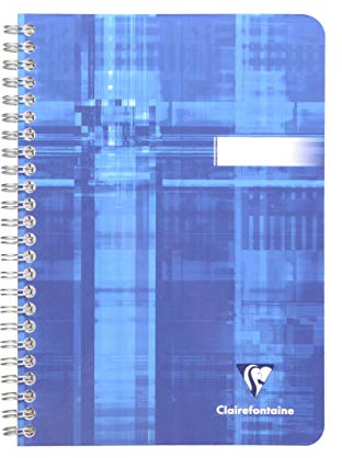Clairefontaine 8531C - Packung mit 10 Notizbücher mit Spiralbindung, 14,8x21 cm 90g, französische Lineatur, 50 Blatt, farbig sortiert, 1 Pack