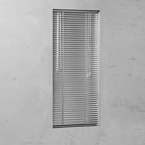 WR-Design Aluminium Jalousie in der Farbe Silber - Breiten 40 bis 220 cm - Höhen 130, 175 oder 250 cm - der Klassische Sichtschutz (120 x 175 cm)