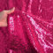 Paillettenstoff Paillettenstoff Polsterstoff Futterstoff Steppstoff Paillettenstoff Meterware Sequenzstoff für Mädchen Schneidern Glitzer Material (Fuchsia,92 cm)