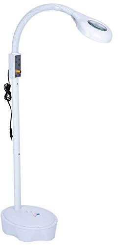 Dioche LED Stehlampe mit 3-facher Vergrößerung Ring mit verstellbarem Licht und verstellbarer Halterung, geeignet für Lesen, medizinische Kosmetik, Tattoo, Make-up, Maniküre