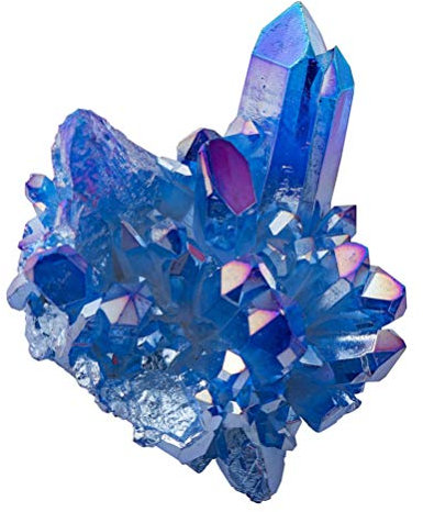 EXCEART Cluster di Cristallo Blu Naturale Pietra di Quarzo Cluster di Cristallo Geode Pietra Campione- Desktop Ornamento per La Casa Ufficio Casuale