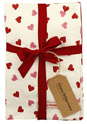 Elite Tins Emma Bridgewater Pink Hearts Double Oven Glove and Tea Towel Gift Set 1PIH011689