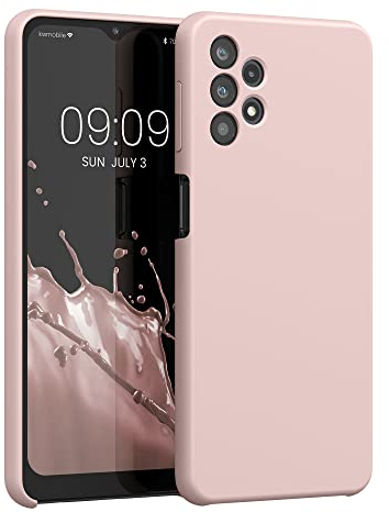 kwmobile Hülle kompatibel mit Samsung Galaxy A32 5G Hülle - Silikon Handy Case - Handyhülle weiche Oberfläche - kabelloses Laden - Altrosa matt