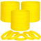 LVNRIDS 100 pcs Yellow Blank Silicone Wristbands for Kid, Sports Party Rubber Elastic Wristband Wholesale Bulk Bracelet S