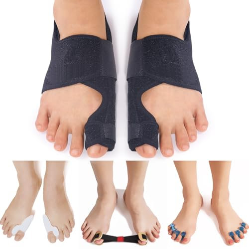 Zehenkorrektor Zehentrenner Ballenzeh-Schiene 【2025 aktualisiert】 Hallux Valgus Ballenzeh-Korrektur-Set Ballenzeh-Korrektur-Set Ballenzeh-Bandage Ballenzeh-Übungsgurt, orthopädisches Set, entzündete
