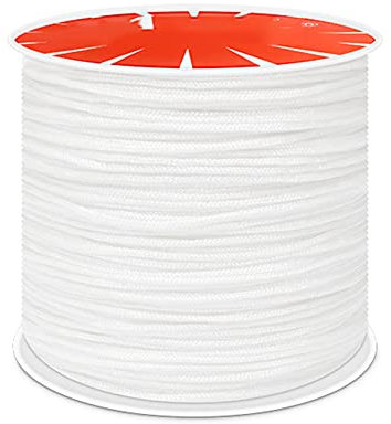 Anawakia Nylonband Kordel Nylonschnur 100 m x 0,8 mm Nylon Trim Kordel Nylon-Handstrickschnur-Sickenfaden für DIY Halskette Schmuckherstellung (Weiß)