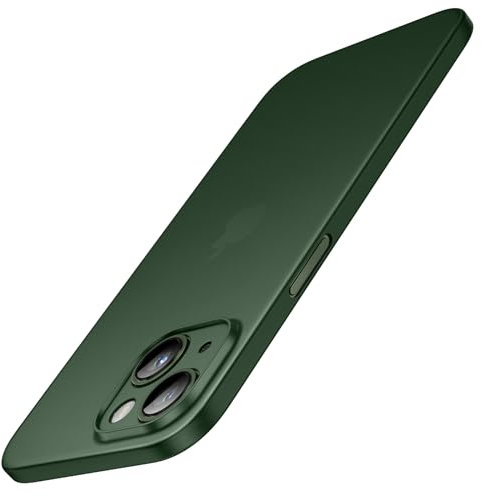 JETech Ultra Slim Case for iPhone 13, 6.1-Inch, Camera Lens Cover Full Protection, Lightweight, Matte Finish PP Hard Minimalist Case, Support Wireless Charging (Midnight Green)