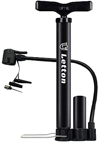 Letton Portable Bike Floor Pump with High Pressure for All Bikes,11 bar/160 PSI with Presta & Schrader Valves,Pressure Increase Mini Bike Air Pump with Multifunction Ball Needle