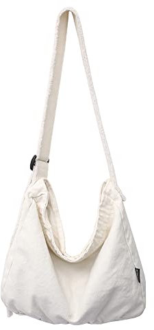 JQWSVE Umhängetasche aus Segeltuch, Retro, Hobo, Umhängetasche, leicht, Segeltuch, Schultertasche für Damen und Herren