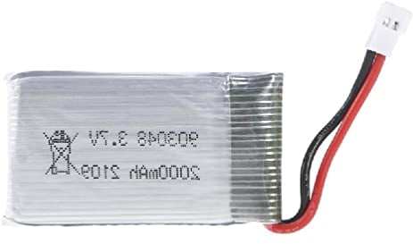 Batterie Lipo 3,7 V 2000 mAh 903048 Li-Ion/Chargeur pour Quadcopter RC - Accessoire de Réparation, Pièce de Rechange pour Drones KY601S H11D H11C - Fournit Une