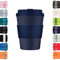 Ecoffee Cup Taza de café reutilizable de 350 ml, ecológica, 100% a base de plantas, con tapa y funda de silicona, sin melamina y biodegradable, apta para lavavajillas y microondas, energía oscura