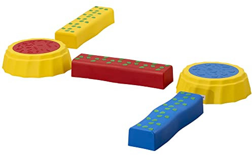 Outsunny 5 PCS Kids Stepping Stones Balance Beam w/Non-Slip Surface and Bottom, Balance River Stones for Toddler