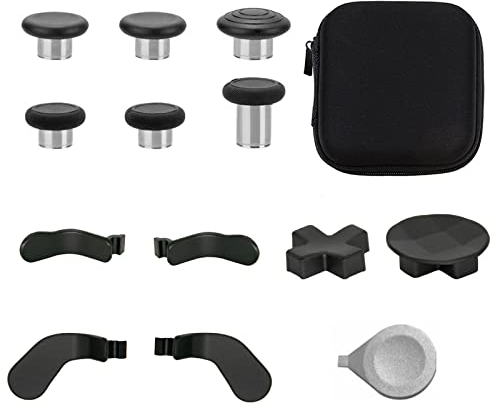 Elite Series 2 - Paletas, almohadillas en D, botones de disparo de remo de repuesto con herramientas para Xbox One Elite Series 2 Controller Model1797, color azul (negro)