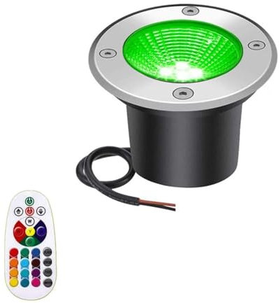 RGB Faretti Ad Incasso Giardino - Faretto Incasso Led Da Esterno, Faretto Da Giardino Con Telecomando Wireless RF, Luci Da Terra Per Esterni RGB Da Incasso Faretto Da Giardino A Colori 12V 24V ( Color