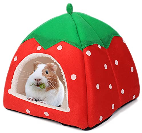 Dyrdekly Meerschweinchen Betthöhle Gemütliches Kaninchen Bett Warme Meerschweinchen Kuschelhöhle Haus Zubehoer für Hamster Frettchen Igel Chinchilla