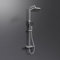 EMKE Colonne de Douche avec thermostat Ensemble de douche Ensemble de colonne de douche avec barre de douche, douche à main avec 3 mode de sortie, douche à effet pluie, Chrome