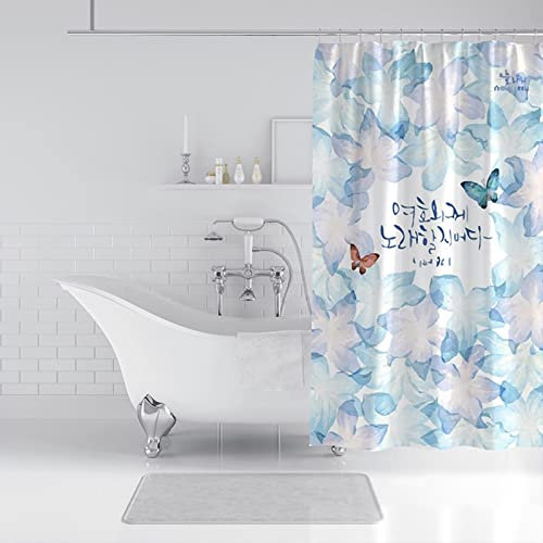 Haken Duschvorhang, Duschvorhang Anti Schimmel Schmetterling Bunt Polyester 150X200cm Bad Accessoires