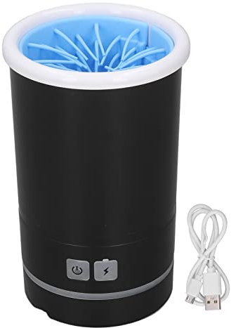 Limpiador de Patas para Mascotas, Portátil con Cepillos Suaves, USB Recargable, para Perros Pequeños y Medianos, Uso en Casa y Viaje
